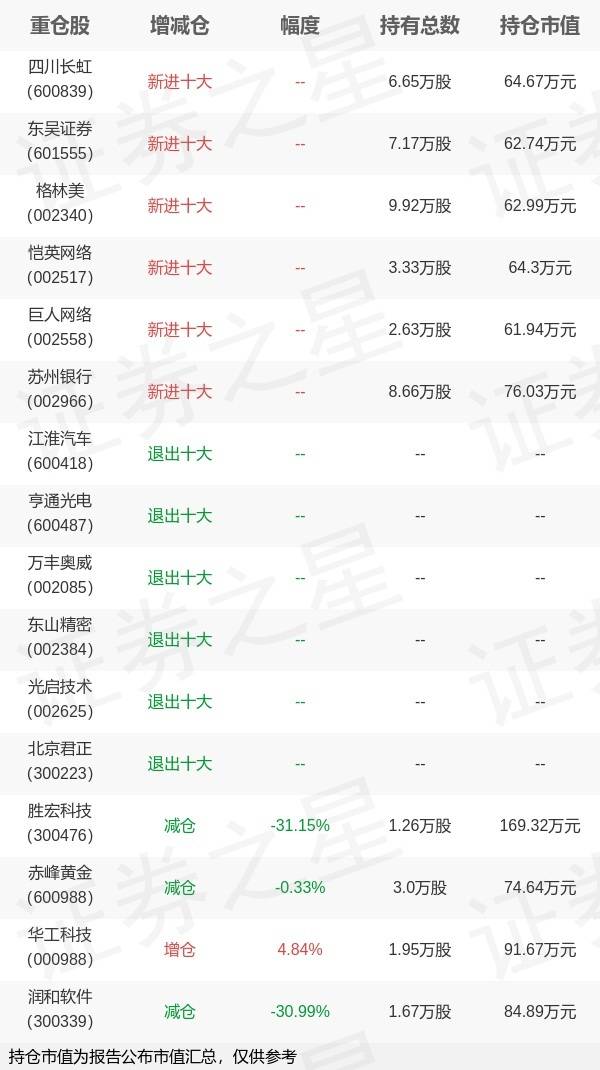 南方基金罗文杰旗下南方中证500ETF联接A中报最新持仓，重仓胜宏科技