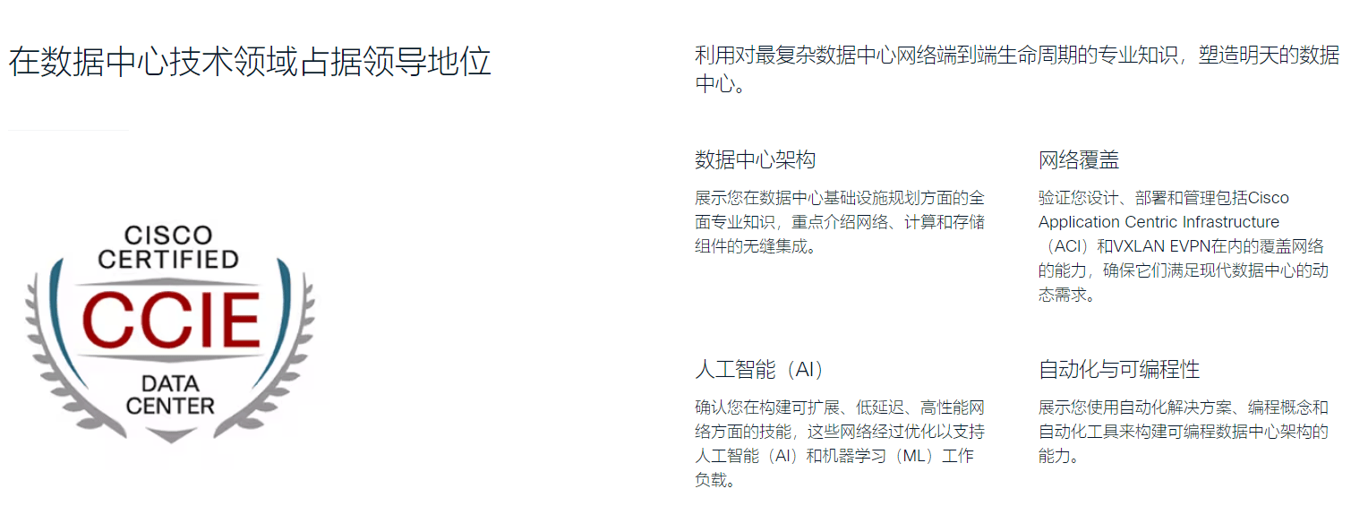 思科认证有那些方向？